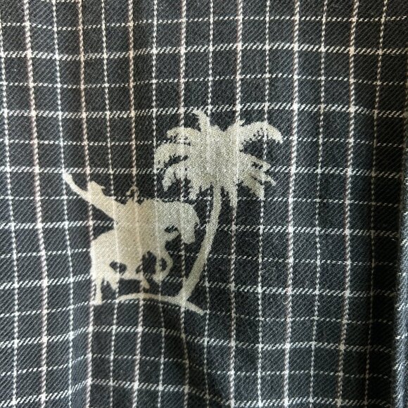 Roper Western Gray Bucking Bronco Plaid Short Sleeve shirt Size XL - Picture 5 of 7